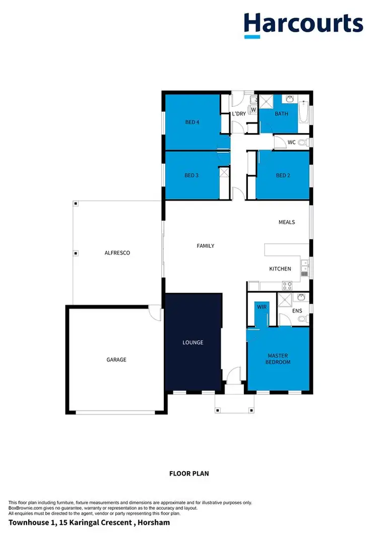 Floorplan of Homely house listing, 1/5 Karingal Crescent, Horsham VIC 3400