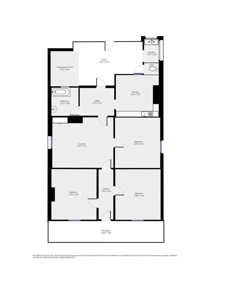 Floorplan of Homely house listing, 12 Lloyd Street, Peterborough SA 5422