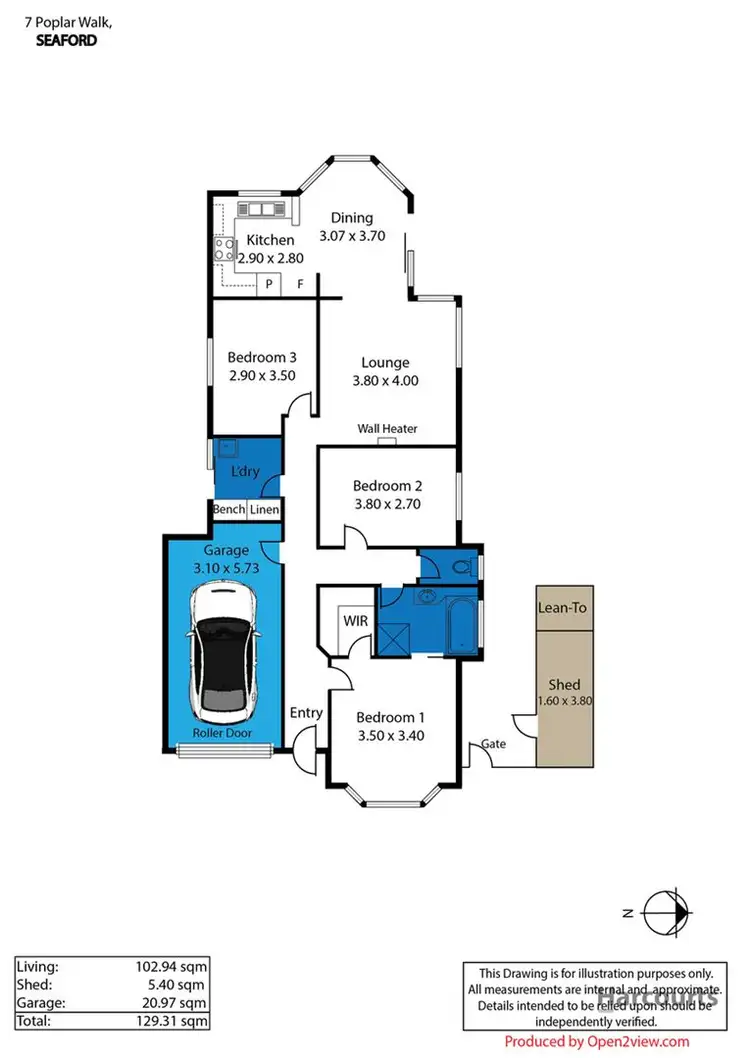 Floorplan of Homely house listing, 7 Poplar Walk, Seaford SA 5169