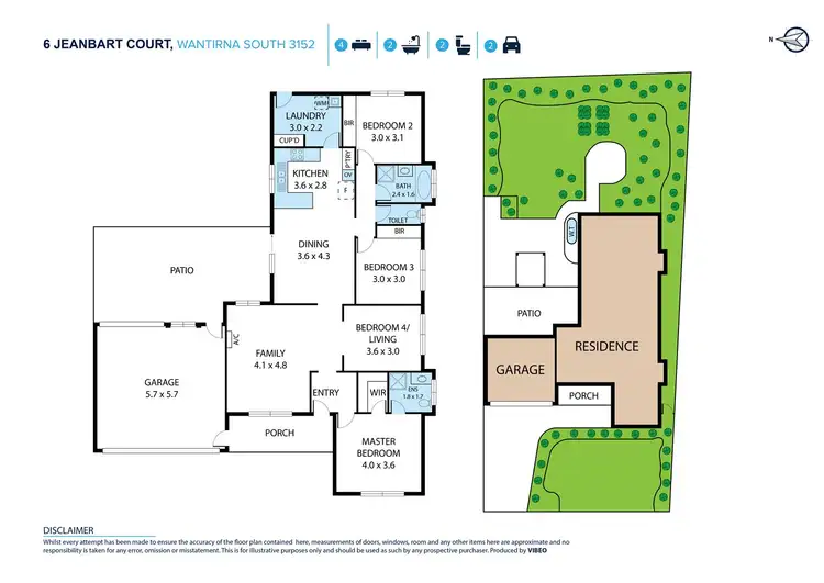 Floorplan of Homely house listing, 6 Jeanbart Court, Wantirna South VIC 3152