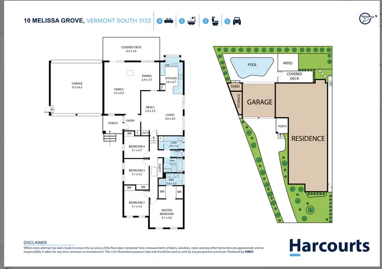 Floorplan of Homely house listing, 10 Melissa Grove, Vermont South VIC 3133