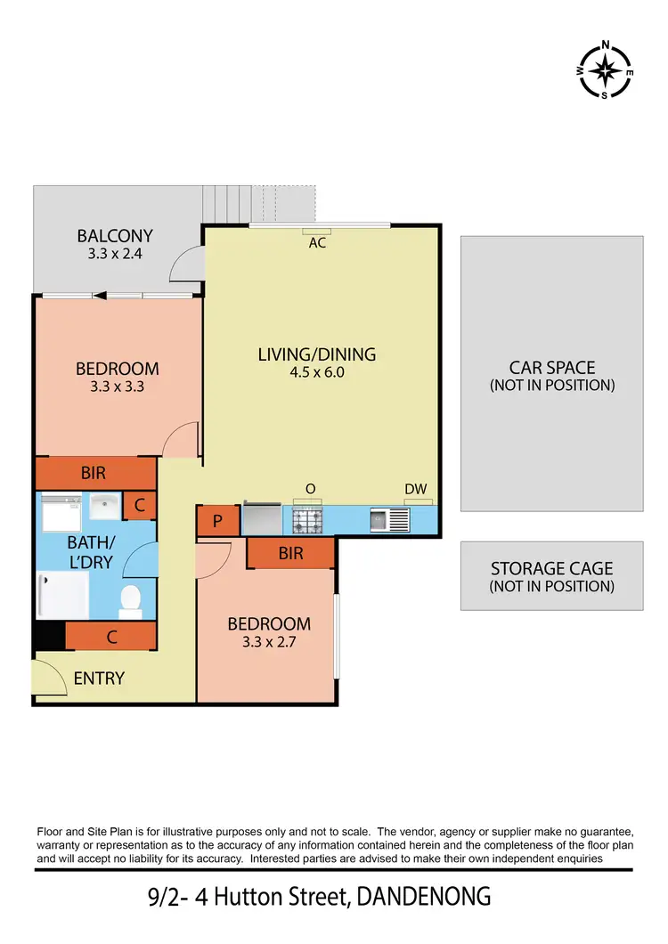 Floorplan of Homely apartment listing, 9/2-4 Hutton Street, Dandenong VIC 3175