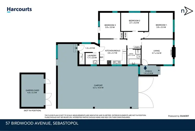Floorplan of Homely house listing, 57 Birdwood Avenue, Sebastopol VIC 3356