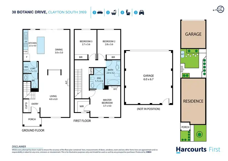 Floorplan of Homely townhouse listing, 30 Botanic Drive, Clayton South VIC 3169