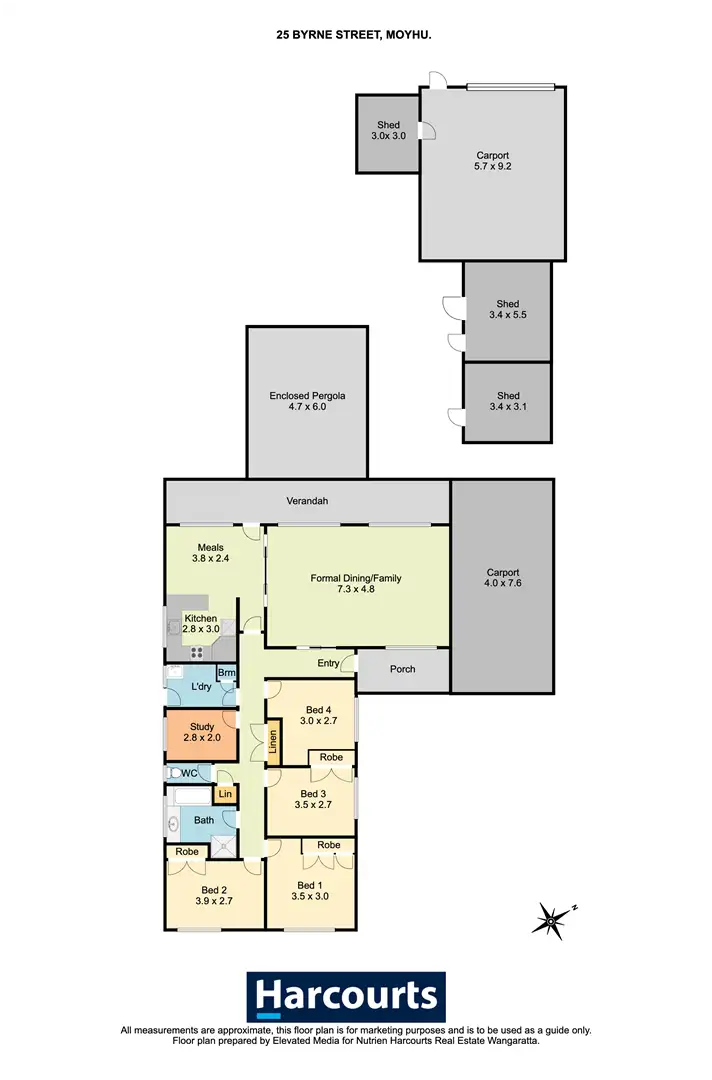 Floorplan of Homely house listing, 25 Byrne Street, Moyhu VIC 3732