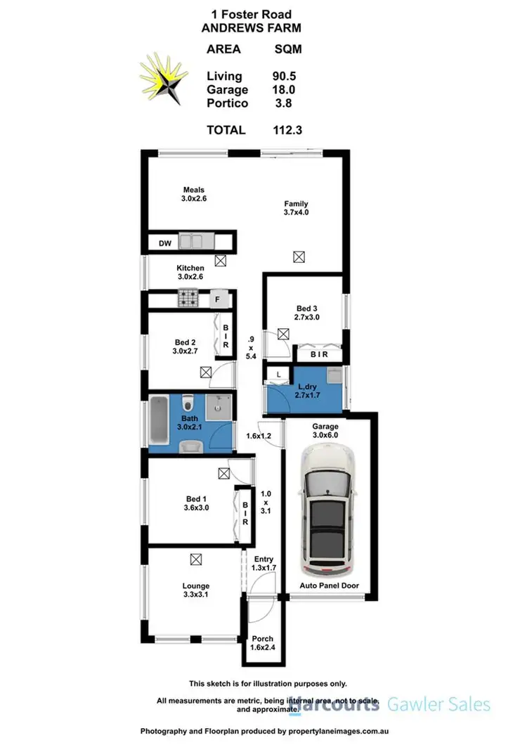 Floorplan of Homely house listing, 1 Foster Road, Andrews Farm SA 5114