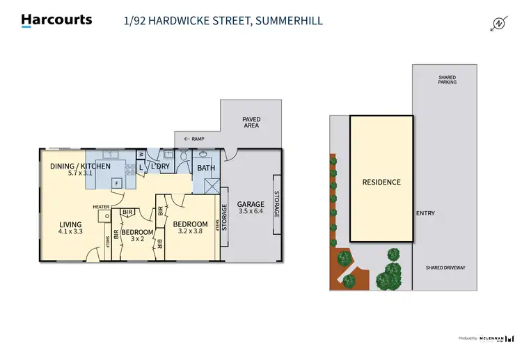 Floorplan of Homely unit listing, 1/92 Hardwicke Street, Summerhill TAS 7250