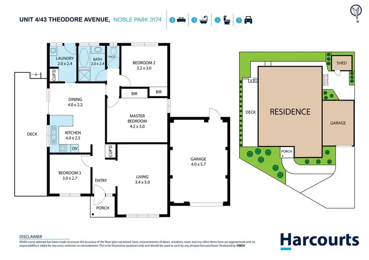 Floorplan of Homely unit listing, 4/43 Theodore Avenue, Noble Park VIC 3174