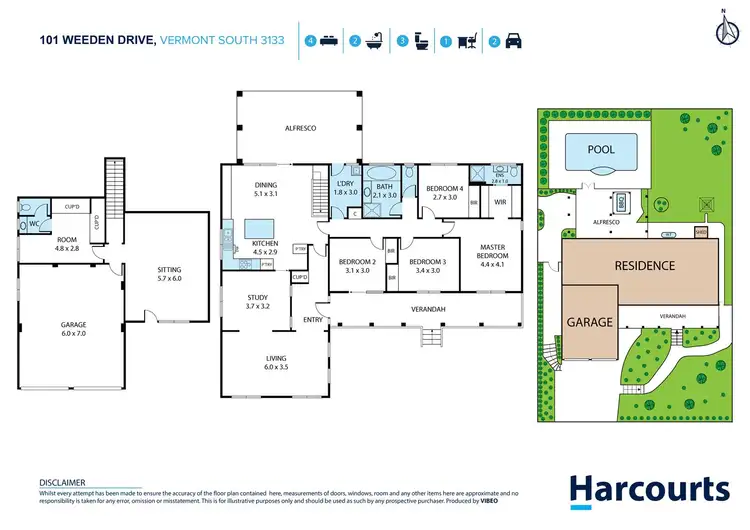 Floorplan of Homely house listing, 101 Weeden Drive, Vermont South VIC 3133