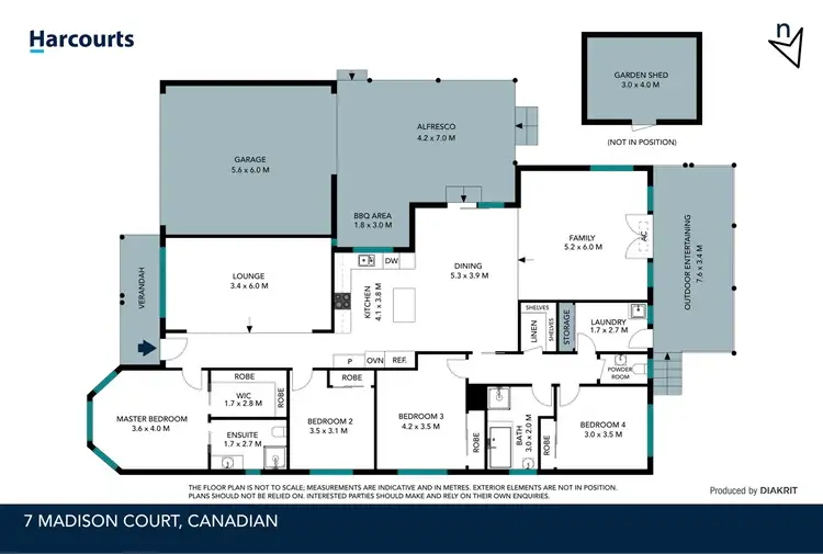 Floorplan of Homely house listing, 7 Madison Court, Canadian VIC 3350