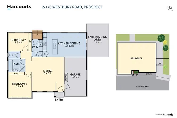 Floorplan of Homely townhouse listing, 2/176 Westbury Road, Prospect TAS 7250