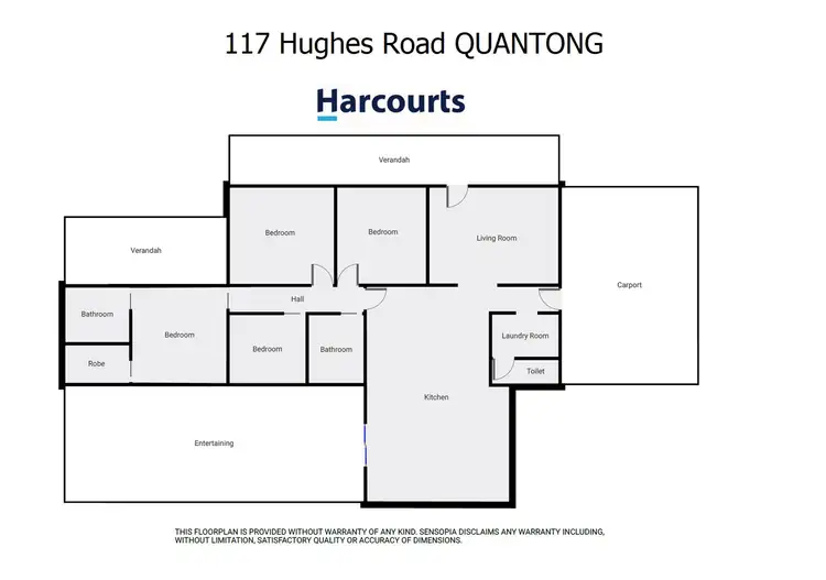 Floorplan of Homely rural property listing, 117 Hughes Road, Quantong VIC 3401