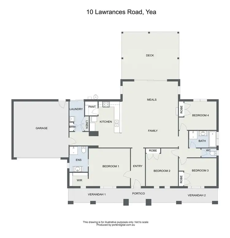 Floorplan of Homely house listing, 10 lawrances road, Yea VIC 3717