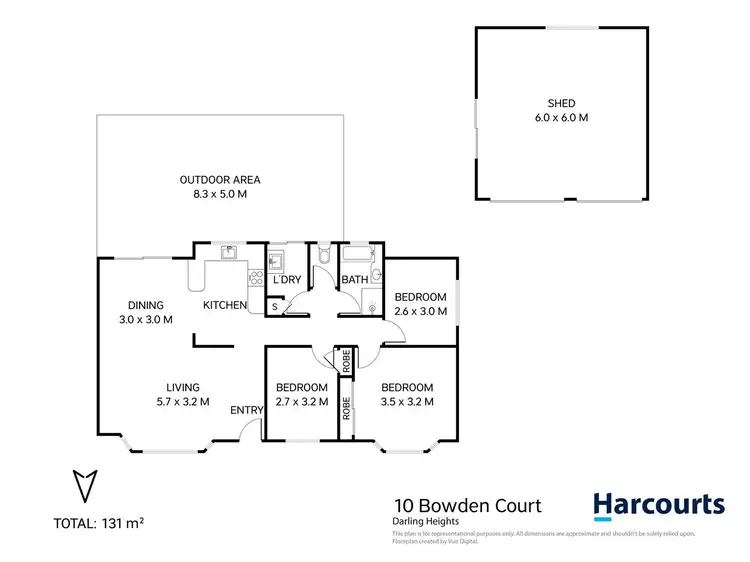 Floorplan of Homely house listing, 10 Bowden Court, Darling Heights QLD 4350