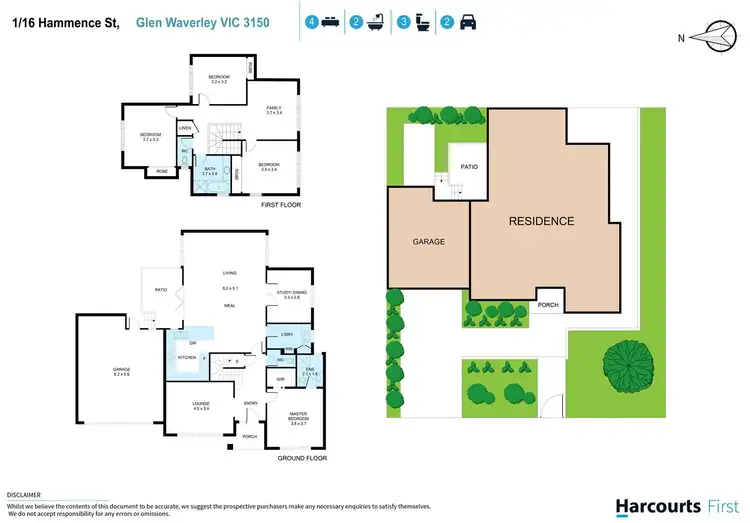 Floorplan of Homely townhouse listing, 1/16 Hammence Street, Glen Waverley VIC 3150