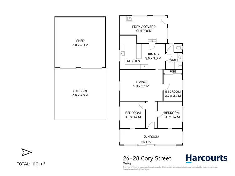 Floorplan of Homely house listing, 28 Cory Street, Oakey QLD 4401