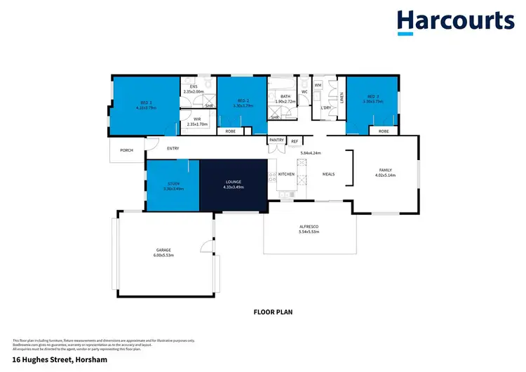 Floorplan of Homely house listing, 16 Hughes Street, Horsham VIC 3400