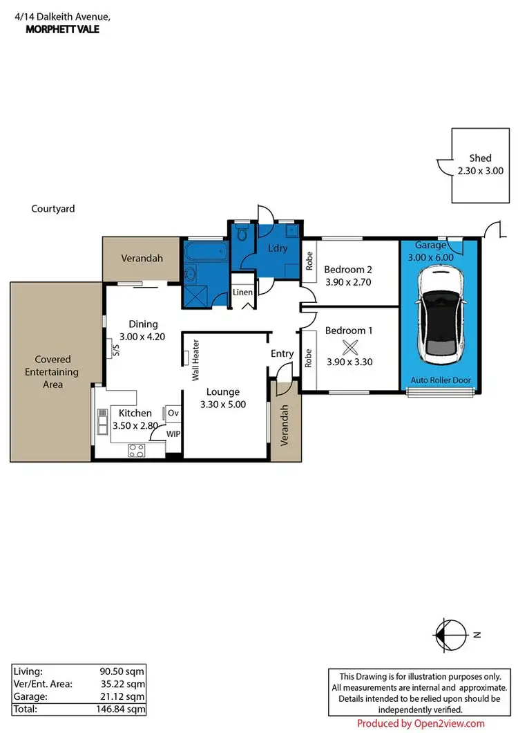 Floorplan of Homely unit listing, 4/14 Dalkeith Avenue, Morphett Vale SA 5162