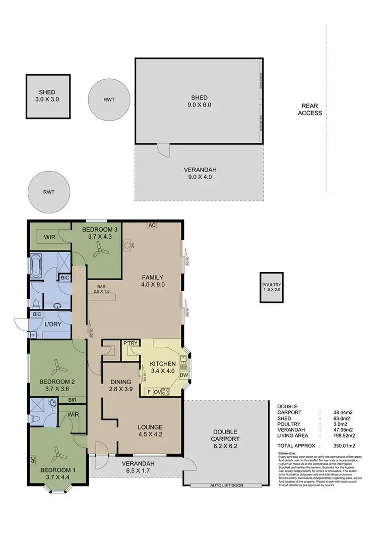 Floorplan of Homely house listing, 1 Leedham Court, Macclesfield SA 5153