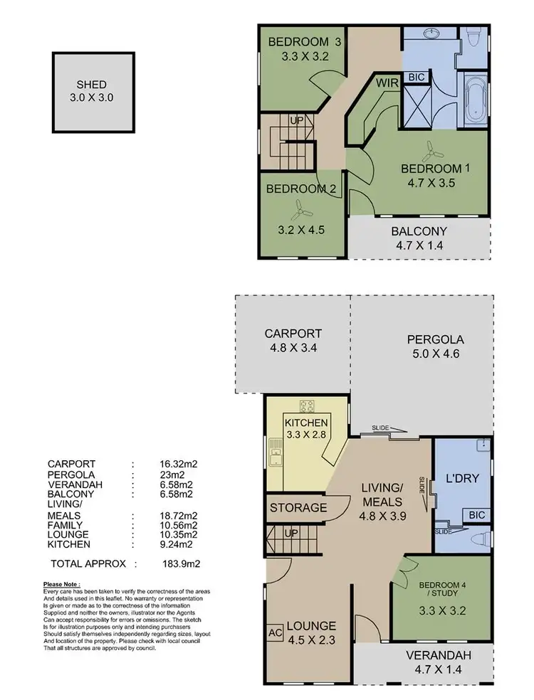 Floorplan of Homely house listing, 1/10A Cleggett Road, Littlehampton SA 5250