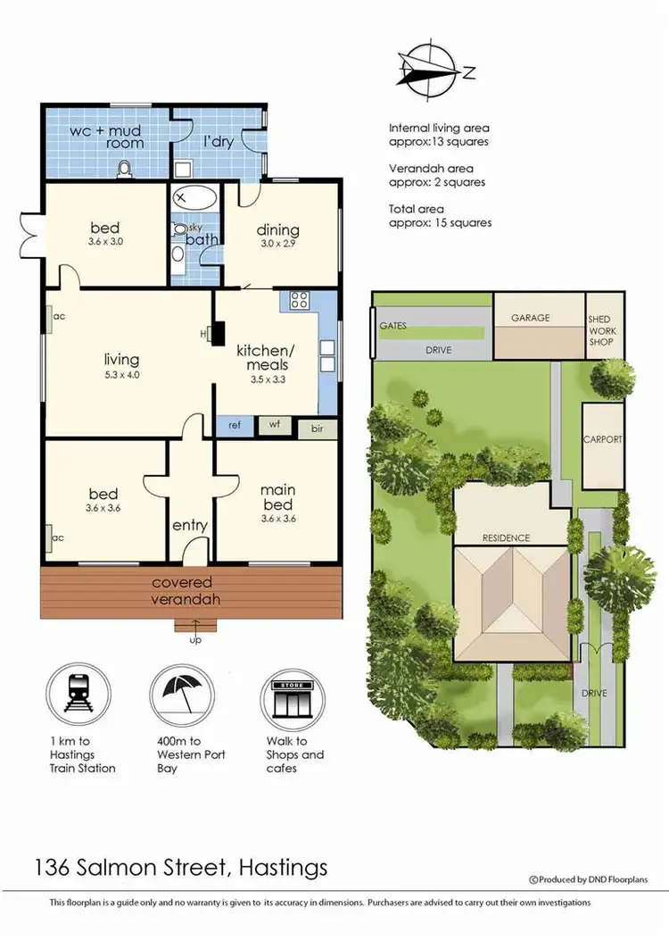 Floorplan of Homely house listing, 136 Salmon Street, Hastings VIC 3915