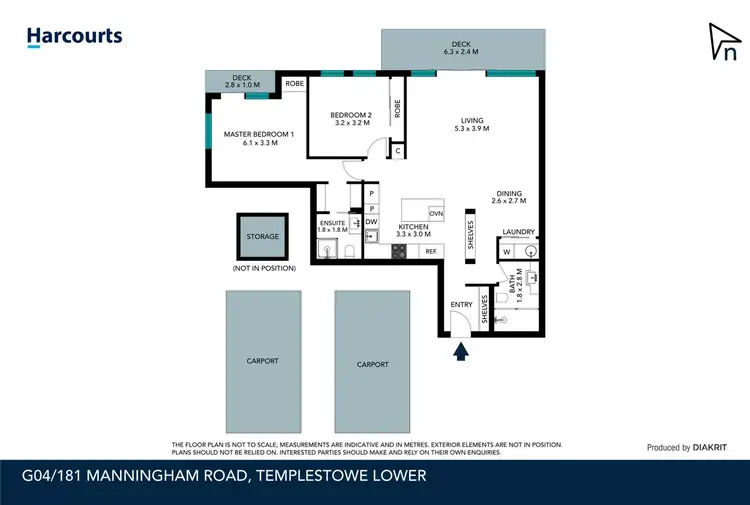 Floorplan of Homely apartment listing, G04/181 Manningham Road, Templestowe Lower VIC 3107