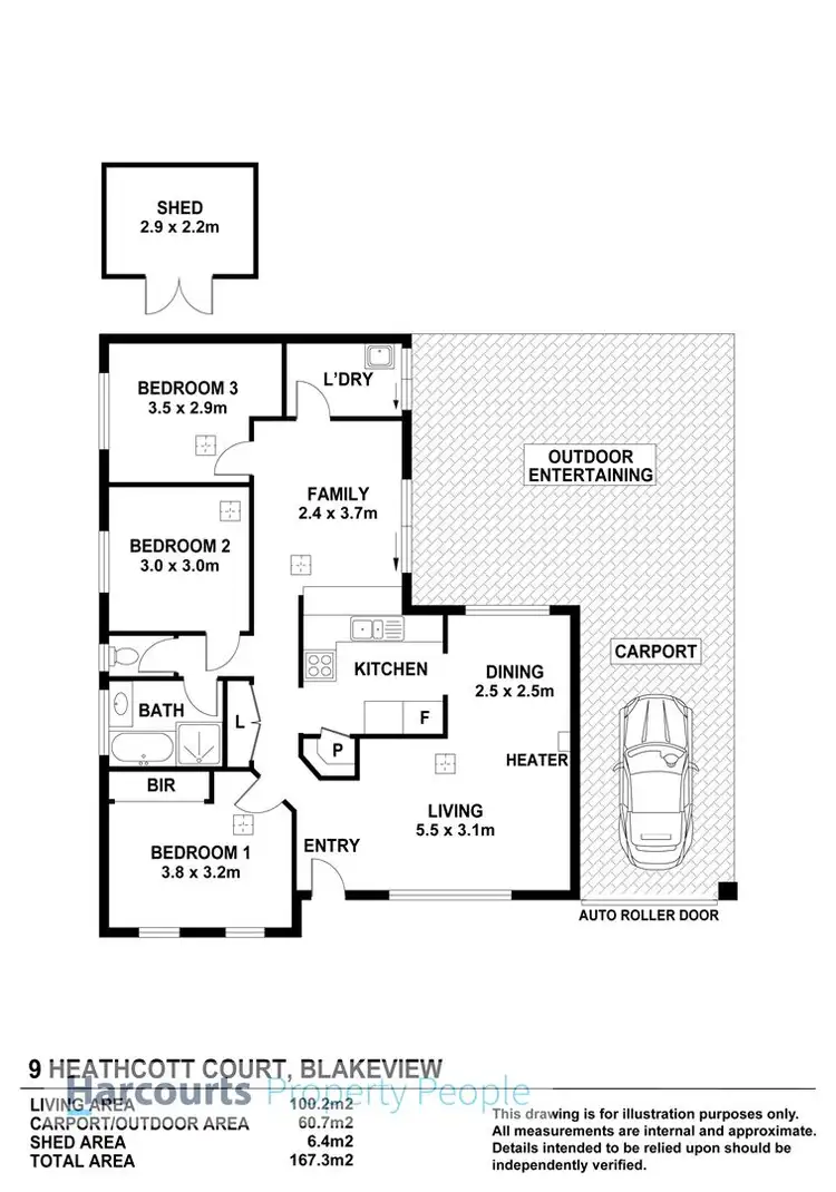 Floorplan of Homely house listing, 9 Heathcott Court, Blakeview SA 5114