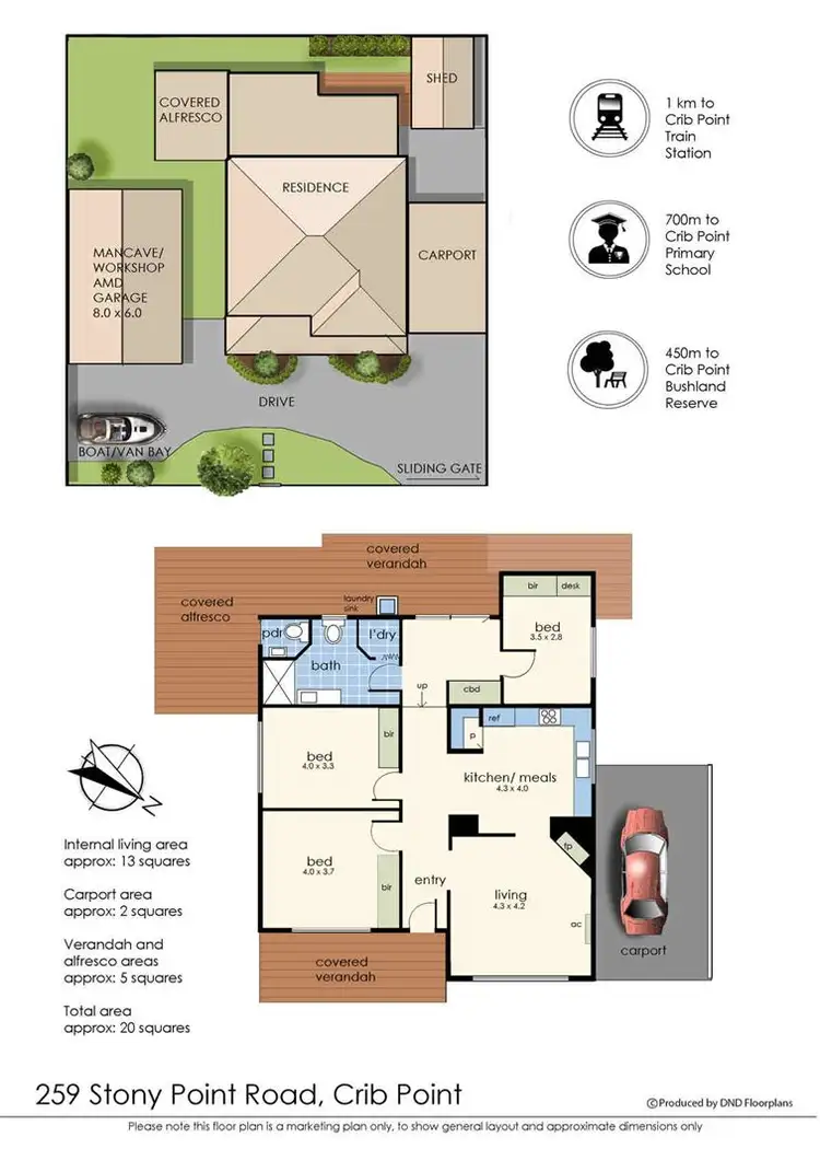Floorplan of Homely house listing, 259 Stony Point Road, Crib Point VIC 3919