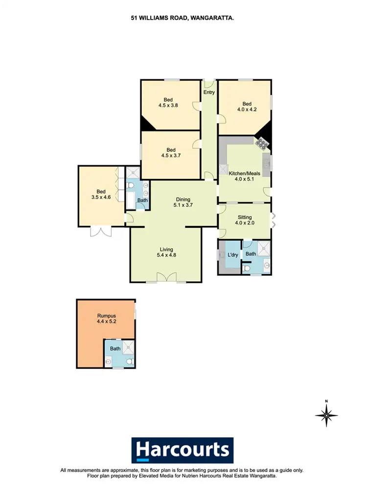 Floorplan of Homely house listing, 51 Williams Road, Wangaratta VIC 3677