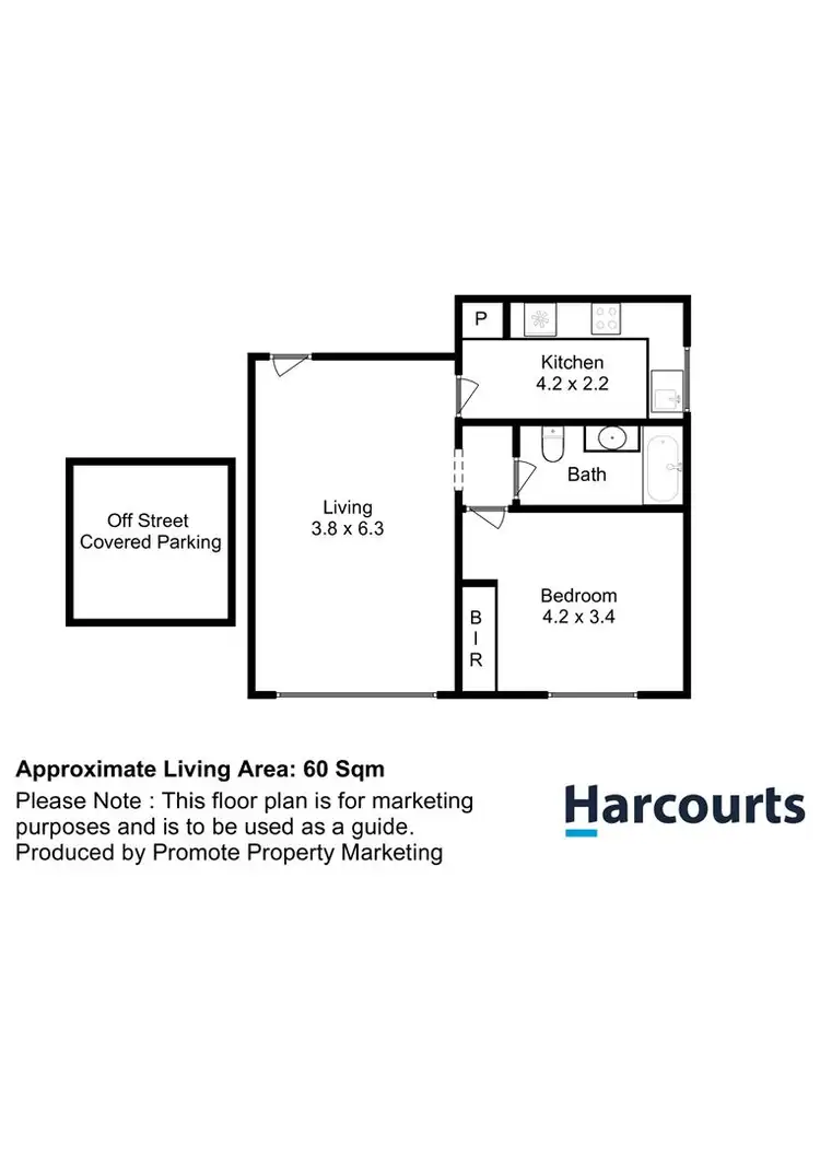 Floorplan of Homely unit listing, 1/171 Clarence Street, Howrah TAS 7018
