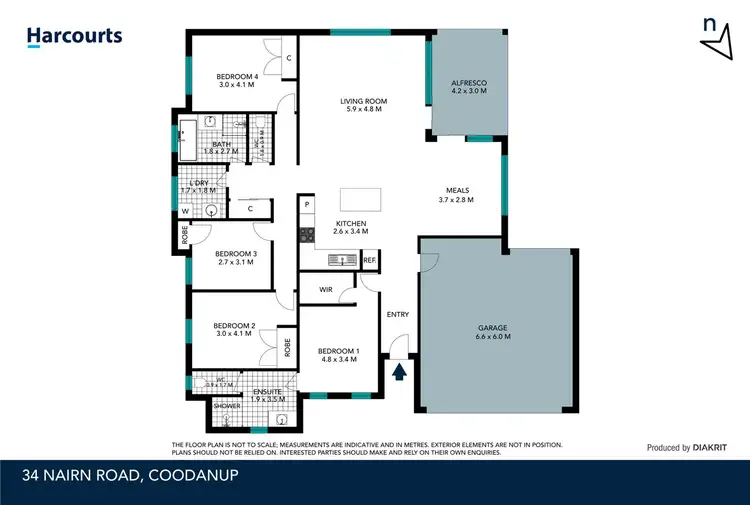 Floorplan of Homely house listing, 34 Nairn Road, Coodanup WA 6210
