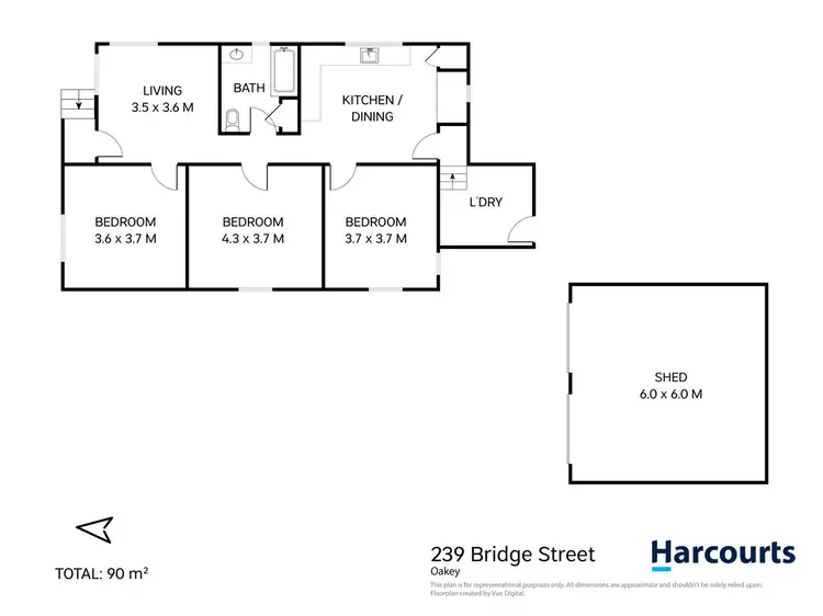 Floorplan of Homely house listing, 239 Bridge Street, Oakey QLD 4401
