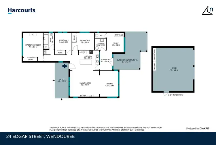 Floorplan of Homely house listing, 24 Edgar Street, Wendouree VIC 3355