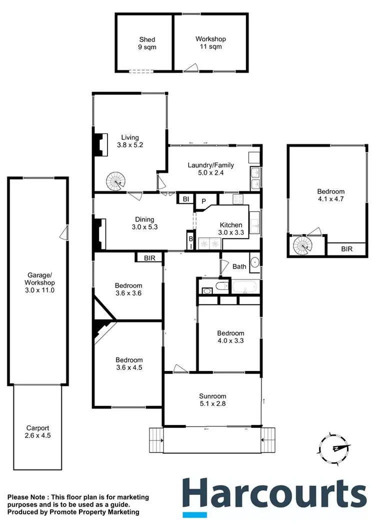 Floorplan of Homely house listing, 13 Fordham Street, Mount Stuart TAS 7000