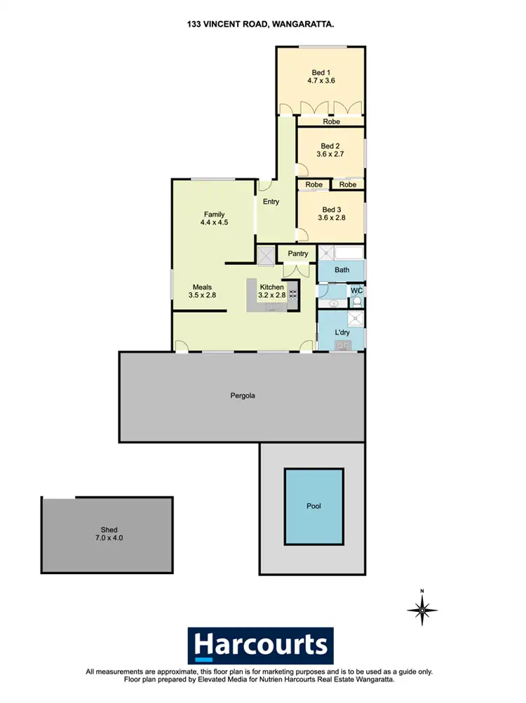 Floorplan of Homely house listing, 133 Vincent Road, Wangaratta VIC 3677