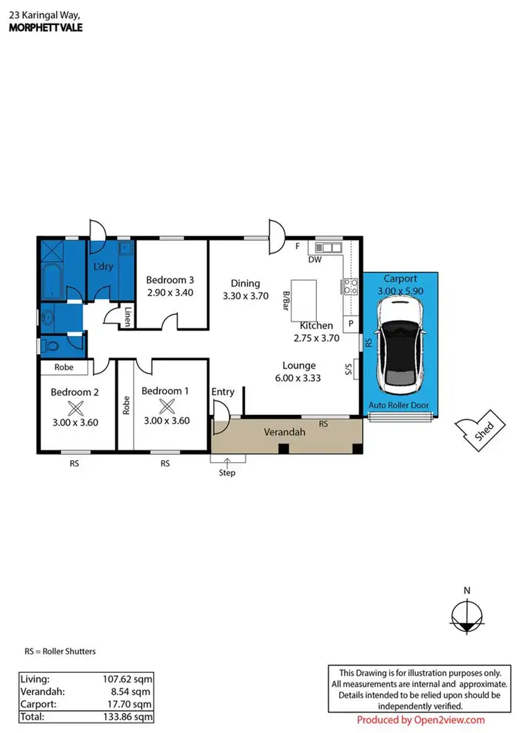 Floorplan of Homely house listing, 23 Karingal Way, Morphett Vale SA 5162
