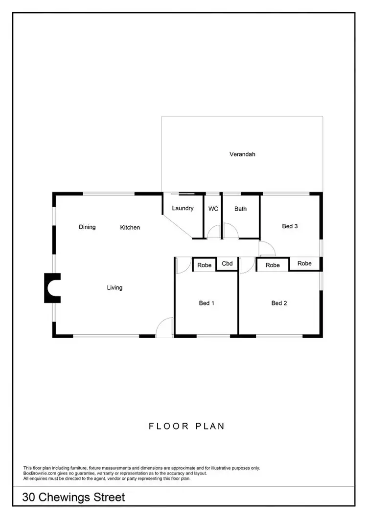 Floorplan of Homely house listing, 30 Chewings Street, East Side NT 870