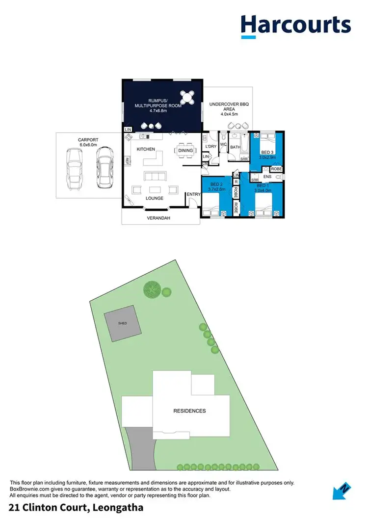 Floorplan of Homely house listing, 21 Clinton Court, Leongatha VIC 3953