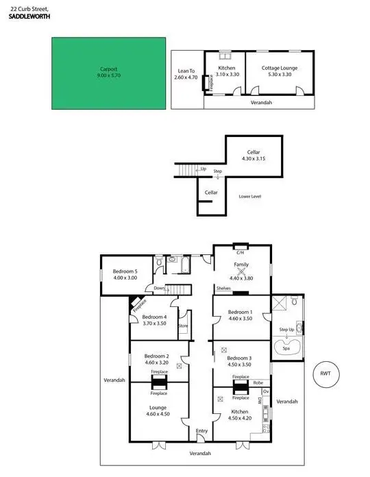 Floorplan of Homely house listing, 22 Curb Street, Saddleworth SA 5413