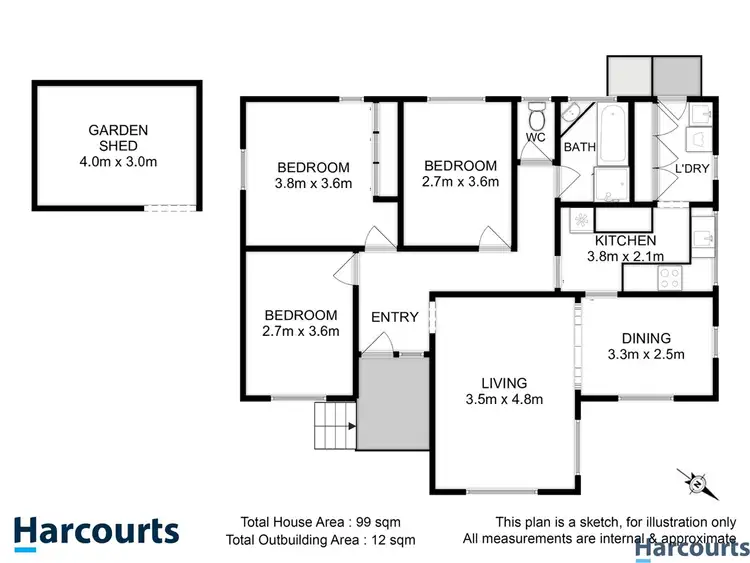 Floorplan of Homely house listing, 13 Celtic Place, Gagebrook TAS 7030