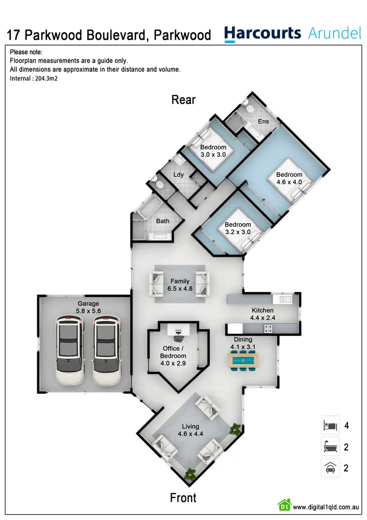 Floorplan of Homely house listing, 17 Parkwood Boulevard, Parkwood QLD 4214