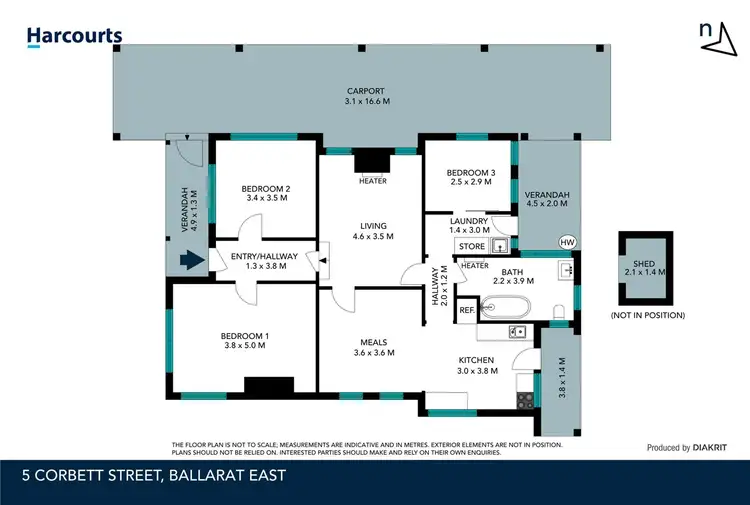 Floorplan of Homely house listing, 5 Corbett Street, Ballarat East VIC 3350