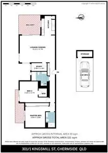 Floorplan of Homely apartment listing, 301/1 Kingsmill Street, Chermside QLD 4032