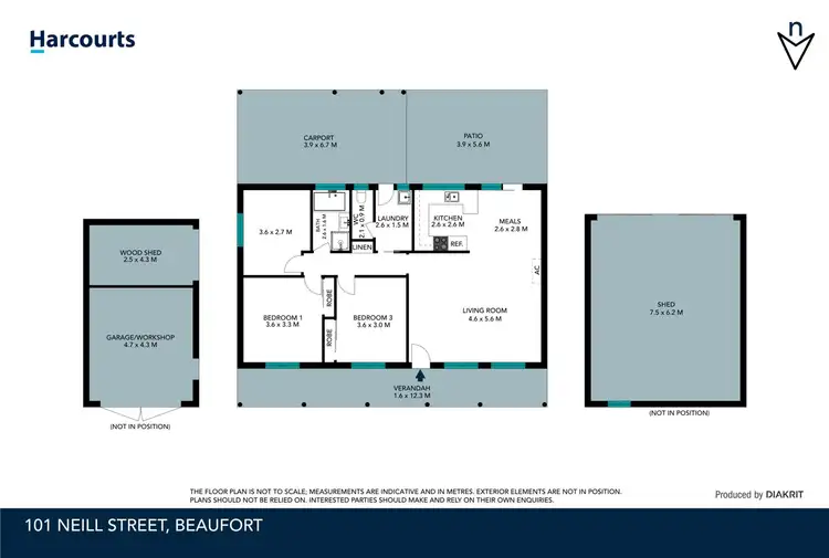 Floorplan of Homely house listing, 101 Neill Street, Beaufort VIC 3373