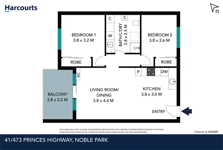 Floorplan of Homely unit listing, 41/473 Princes Highway, Noble Park VIC 3174