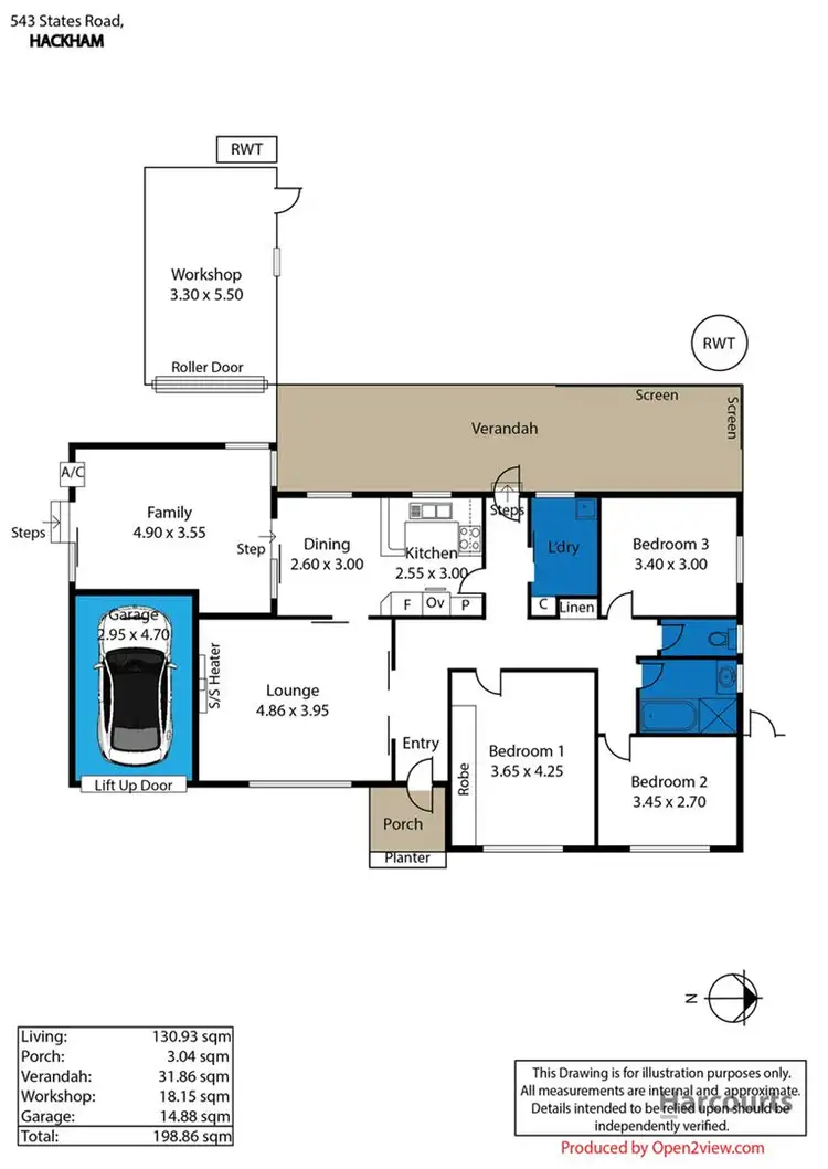 Floorplan of Homely house listing, 543 States Rd, Hackham SA 5163