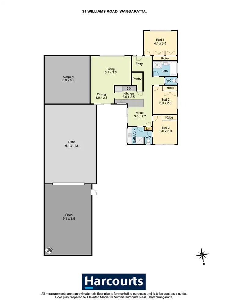 Floorplan of Homely house listing, 34 Williams Road, Wangaratta VIC 3677