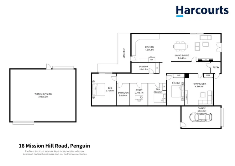 Floorplan of Homely house listing, 18 Mission Hill Road, Penguin TAS 7316