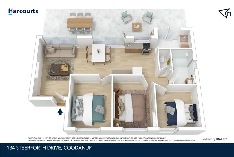 Floorplan of Homely house listing, 134 Steerforth Drive, Coodanup WA 6210