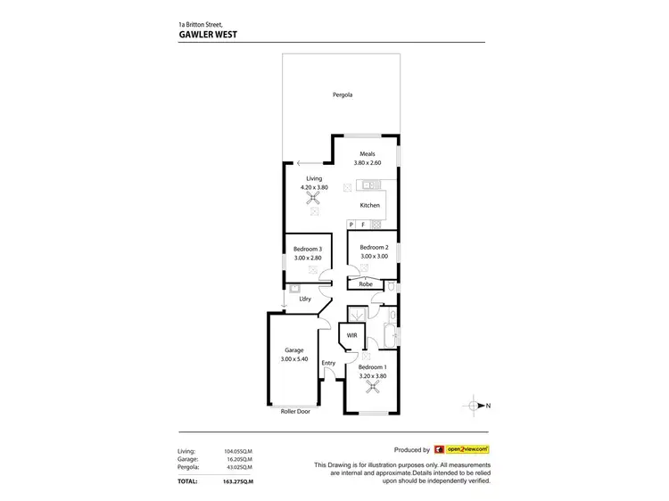 Floorplan of Homely villa listing, 1A Britton Street, Gawler West SA 5118